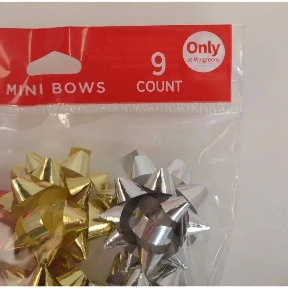 Hallmark Inspirations Mini Bows, 9 Count Presents New Multicolor Lot of 4 = 36